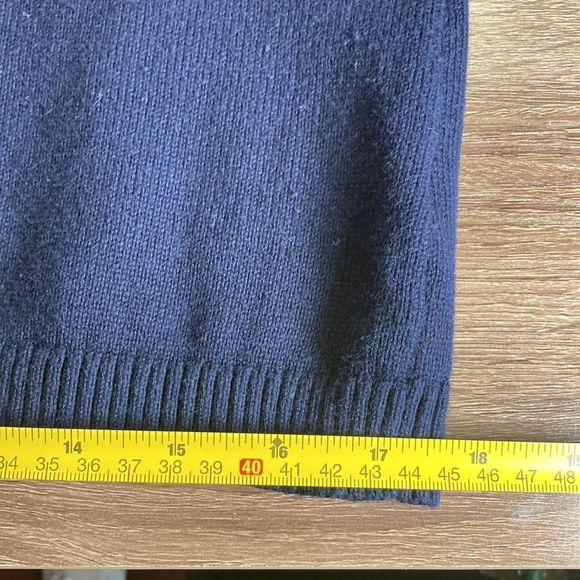 TALBOTS INDIGOO NAVY BLUE FRESH LEMONS INTARSIA SWEATER WOMENS SMALL PETITE - Picture 9 of 10